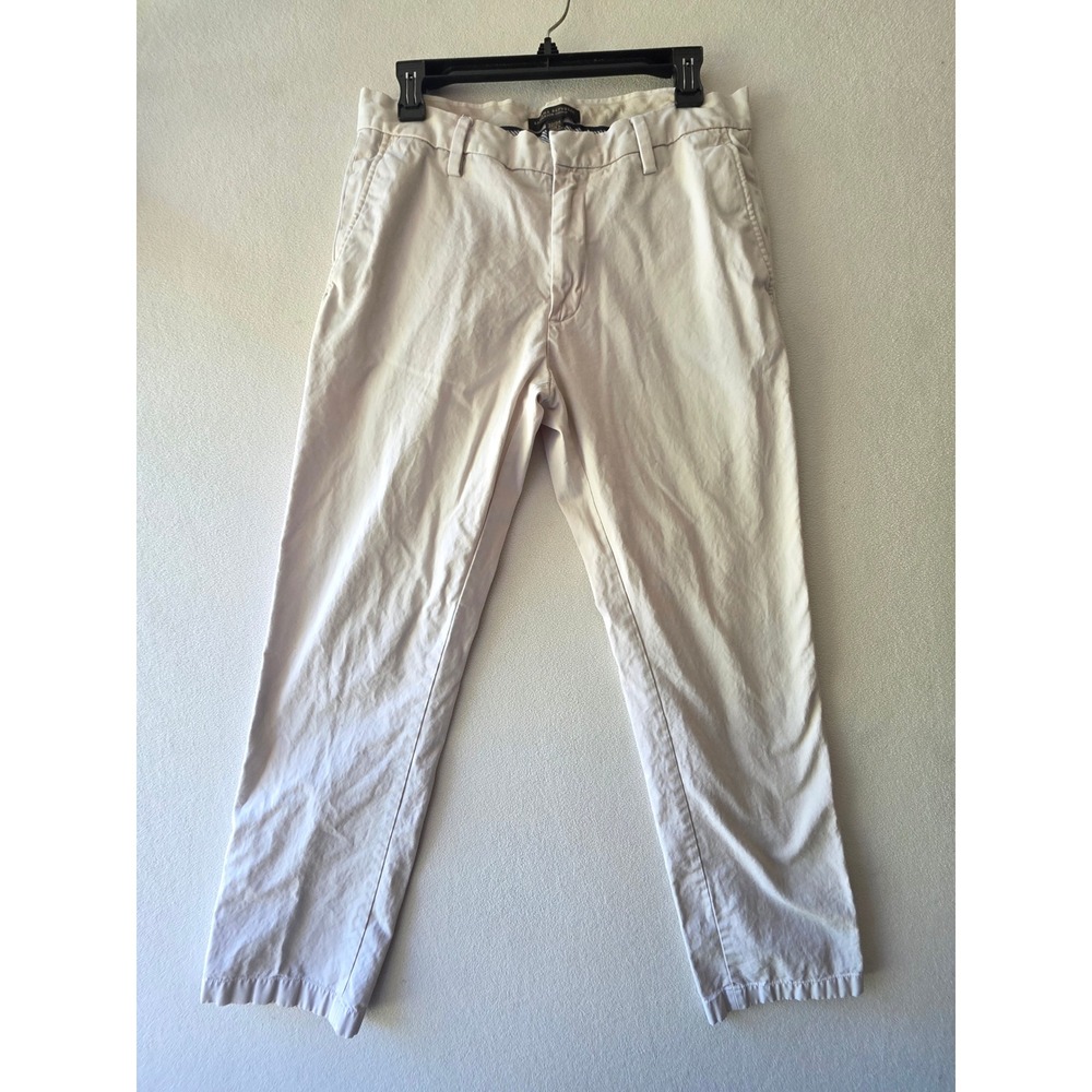 Banana Republic Emerson Chino Pants Mens 32x34 White 100% Cotton Straight Leg